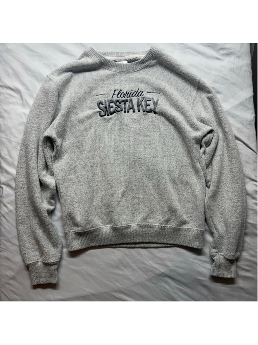 Worldwide Sportswear Siesta Key Florida Embroidered Crewneck Sweatshirt S